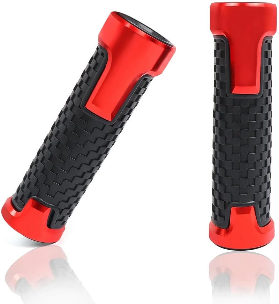 Motorfiets Stuurgrepen - Handvatten Set - Rijcomfort Verbeteren - CNC Aluminium Constructie - 22MM - Zwart