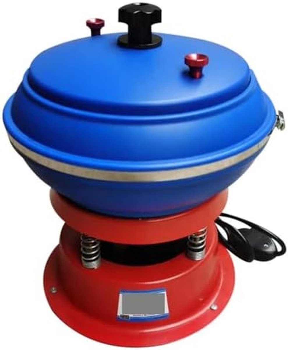 Polijstmachine Trommel - Edelsteen Afwerker - Sieraden Maken - Krachtige Trilmotor - 6.4 Liter - Zwart