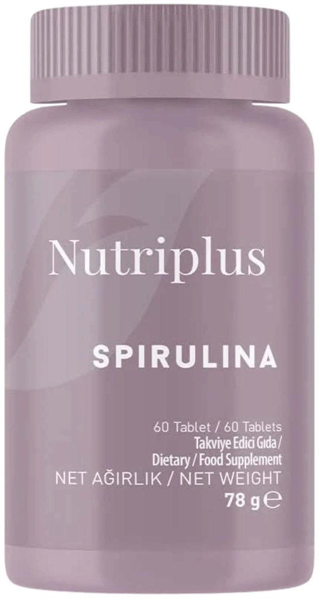 Farmasi Nutriplus Spirulina Tabletten 60 Stuks - 1000 mg per Dagdosering - Voedingssupplement met Spirulina Extract - 78 g