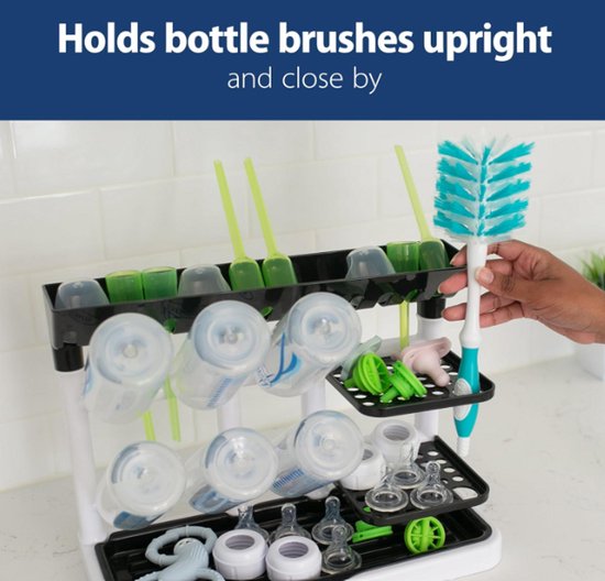 Dr. Brown's Baby Bottle Drying Tower - Verticale Flessendroogrek voor Babyflessen & Accessoires - Ruimtebesparend Aanrecht Droogrek - Zwart/Wit van Dr. Brown's — afbeelding 3