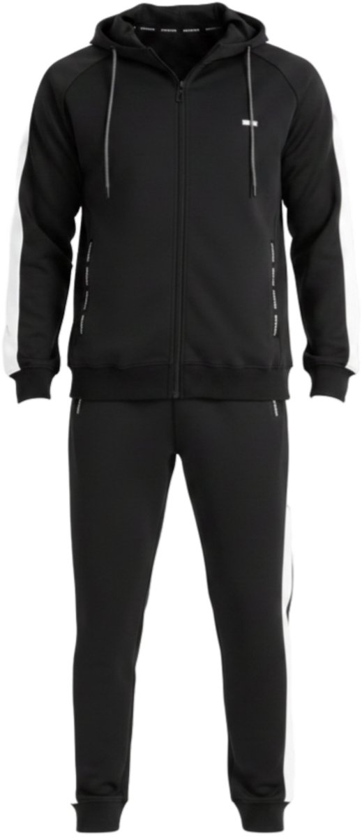 OMBRE Set - polyester - lange mouw - effen Zwart M