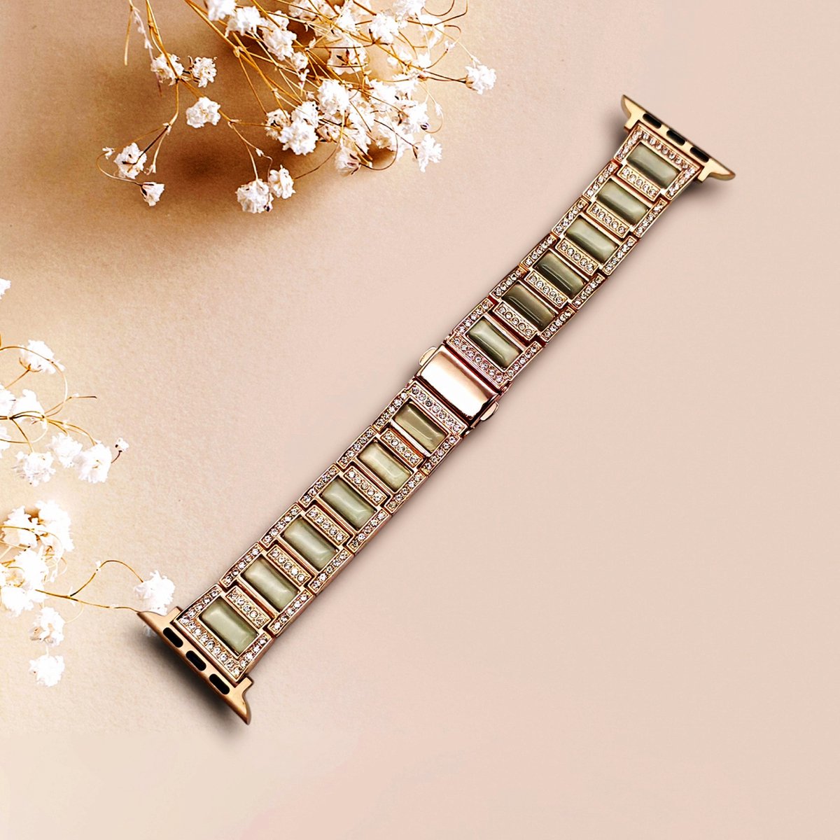 Luxe Strass Horlogebandje met Edelstenen Geschikt voor Apple Watch - 38/40/41mm