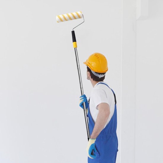 Schilderstok met rol - Verlengstang telescoop - Muren plafond verven - Antislip handgreep - 35 cm - Grijs — afbeelding 3