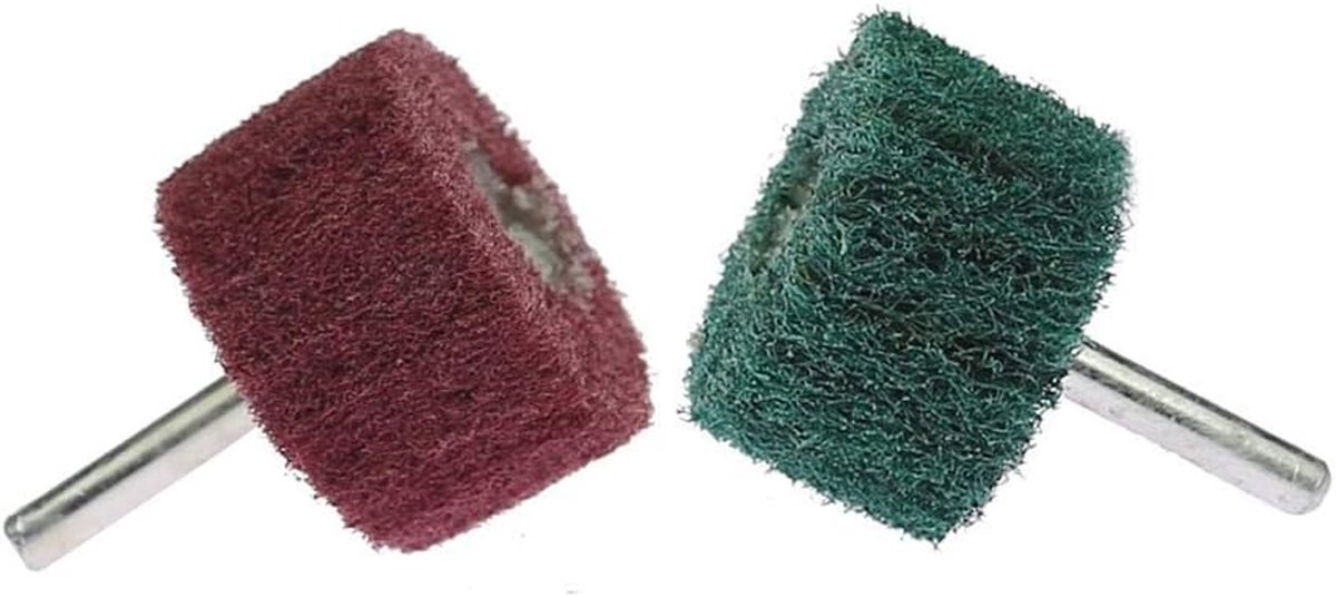 Polijstwiel - Schuurmop - Metaal bewerken - Flexibele vezels - 60 x 40 x 6mm - Rood
