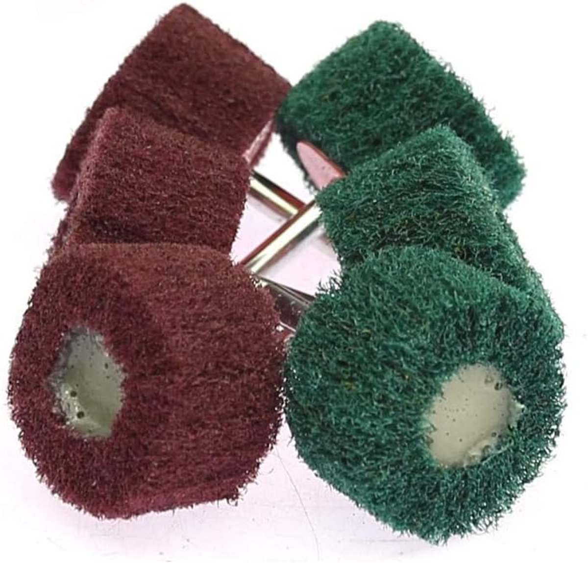 Polijstwiel - Schuurschijf - Metaal Schuren - Nylon vezel - 40 x 25 x 6mm - Rood