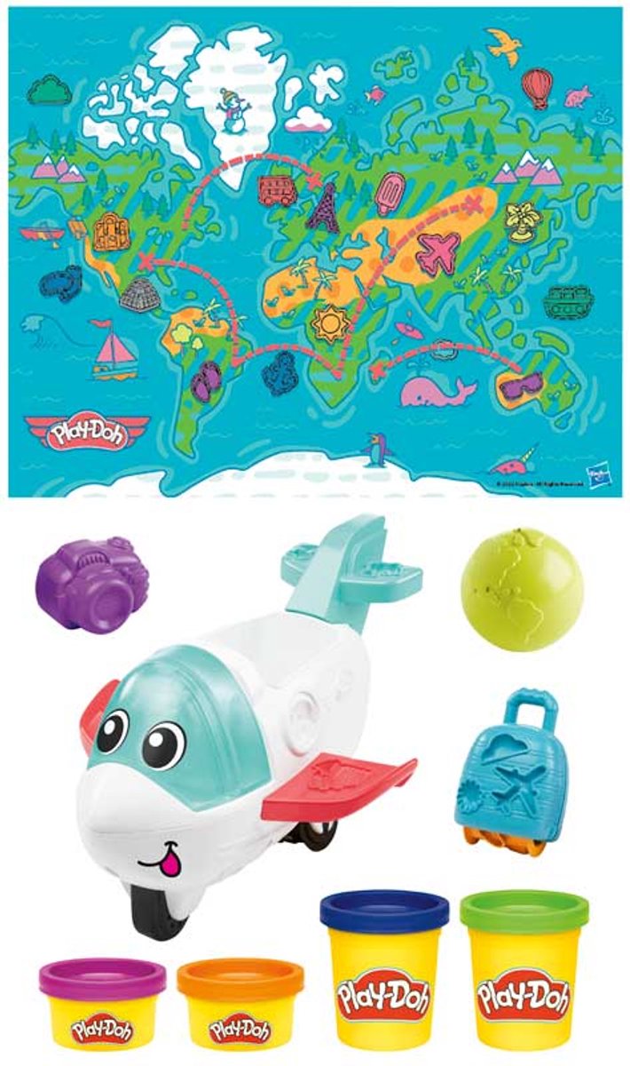 Play-Doh Airplane Explorer Starter Set - Boetseerklei - 4 Play-Doh potjes — afbeelding 11