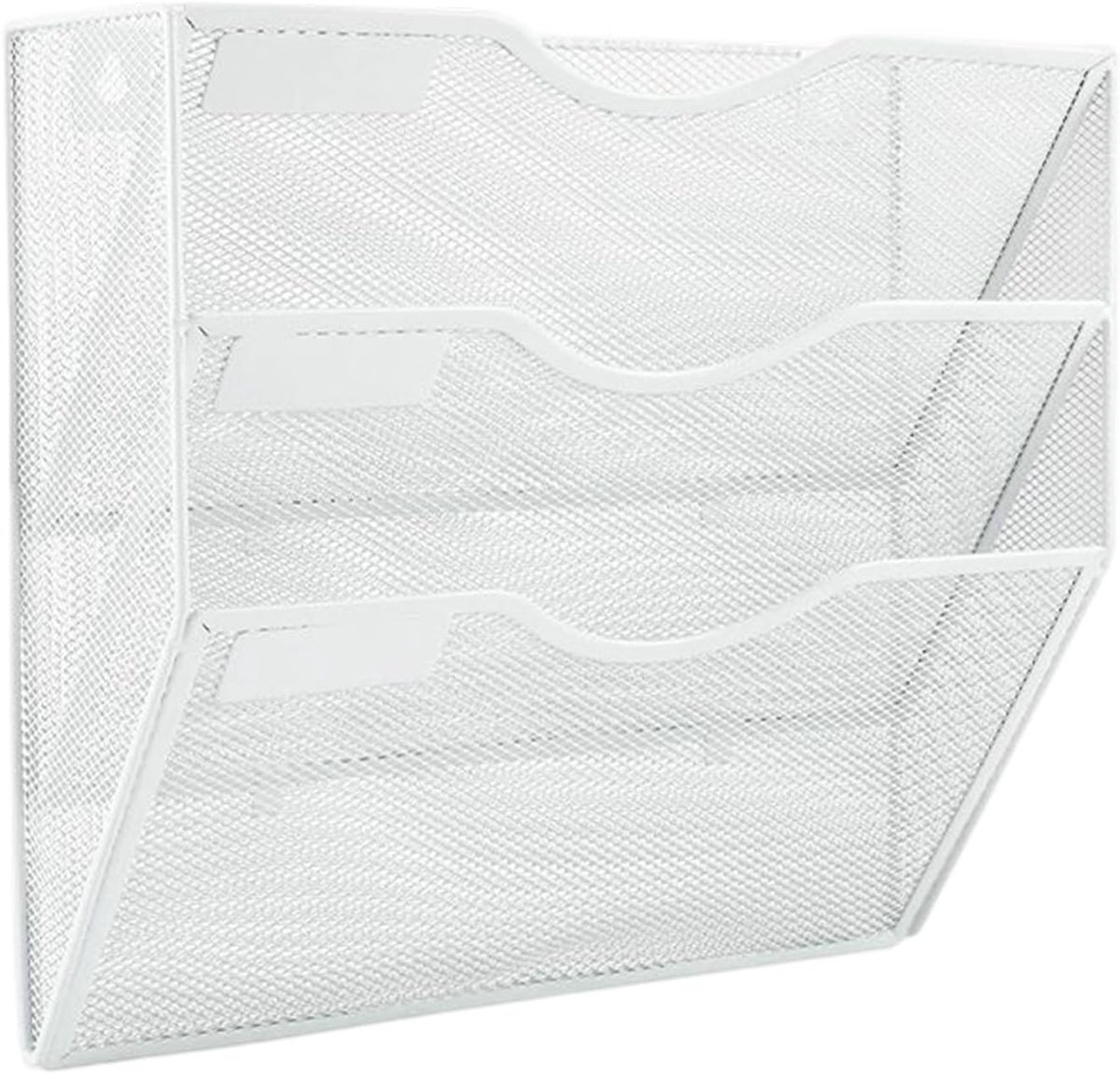 Papieren Organizer Muur - Documentenhouder Verticaal - Kantoor Organiseren - 3-Traps Systeem - 368 cm Hoog - Wit