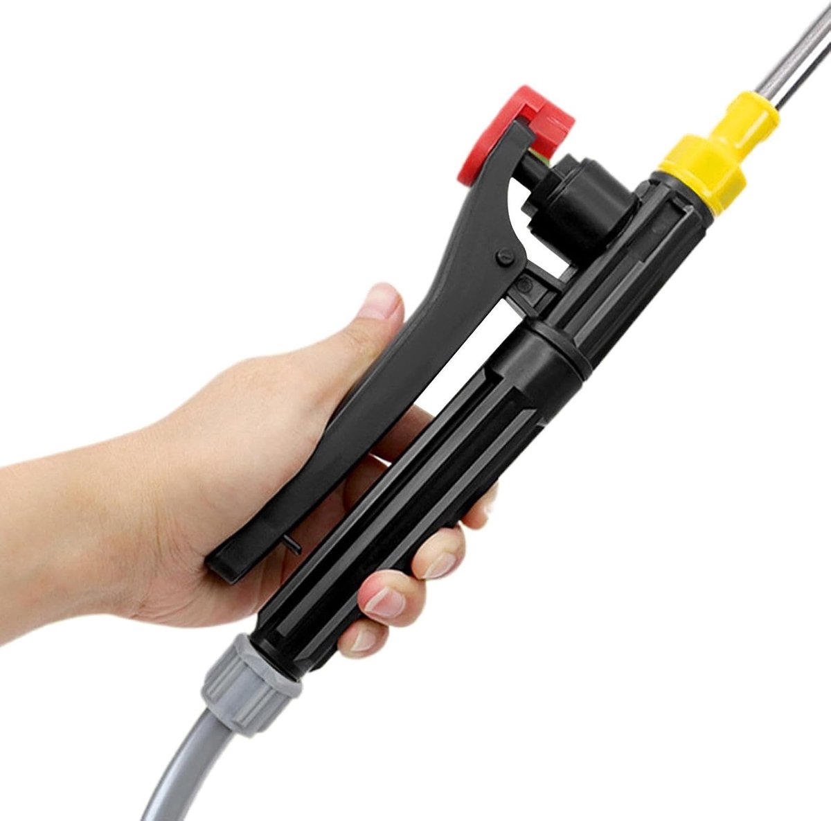 Sproeier Handvat - Pompsproeier Vervanging - Tuinonderhoud Reiniging - Ergonomische Handgreep - 19 cm Lengte - Zwart