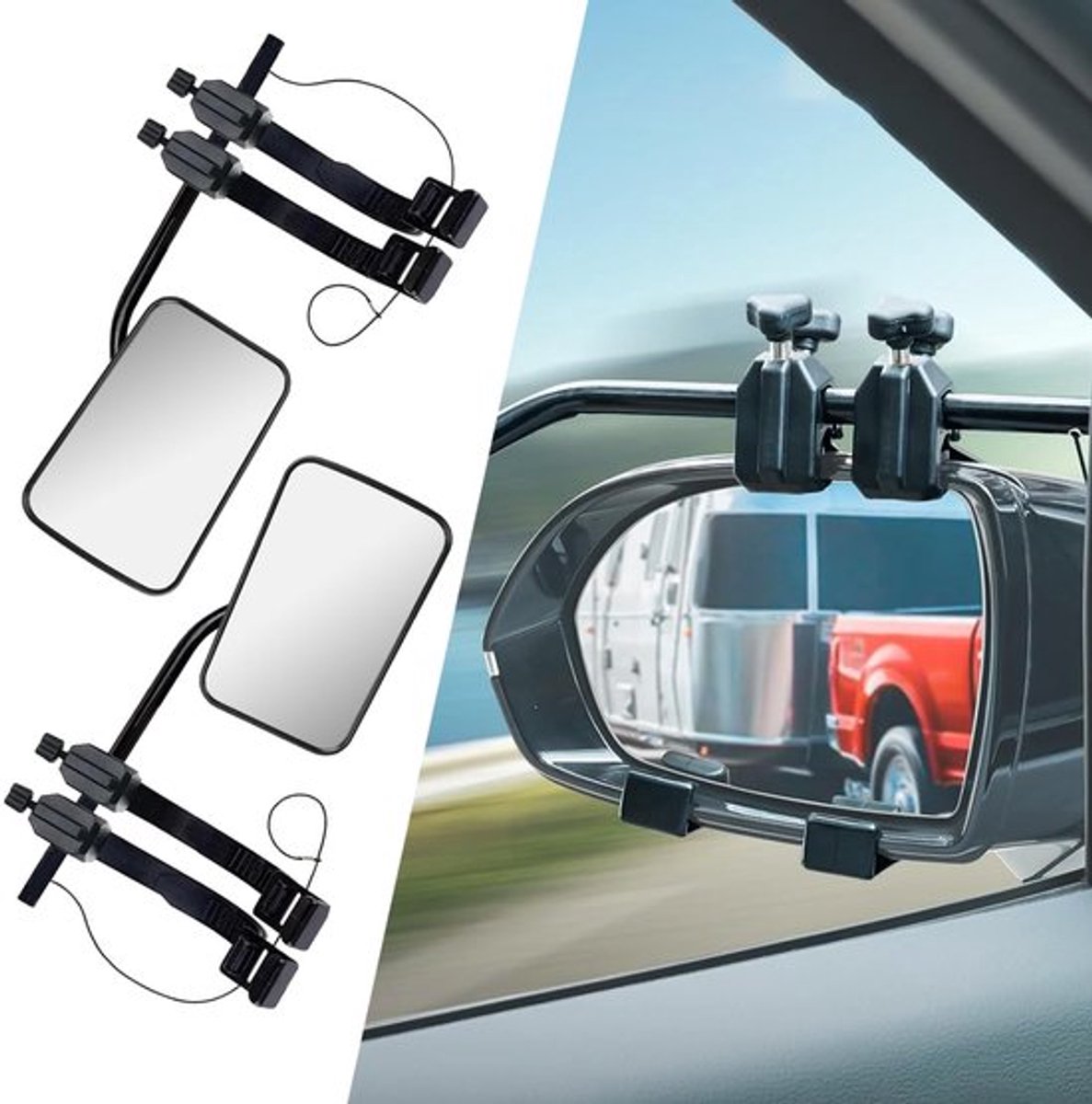 NTHProducts - Uitgebreid trailer spiegel - 360 graden
