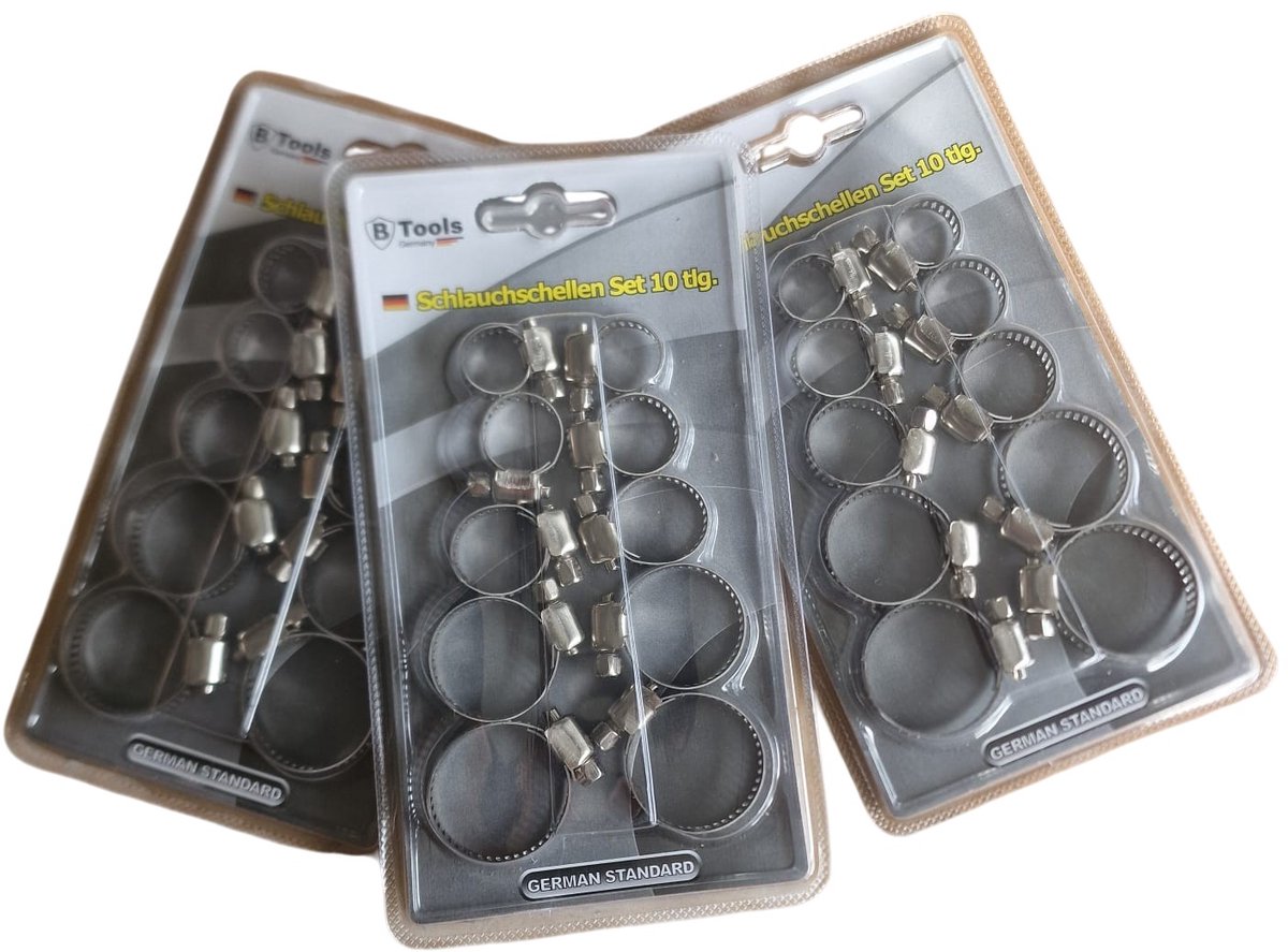 Han‑Bar® 3x Blister Set Slangklemmen – 30 stuks totaal