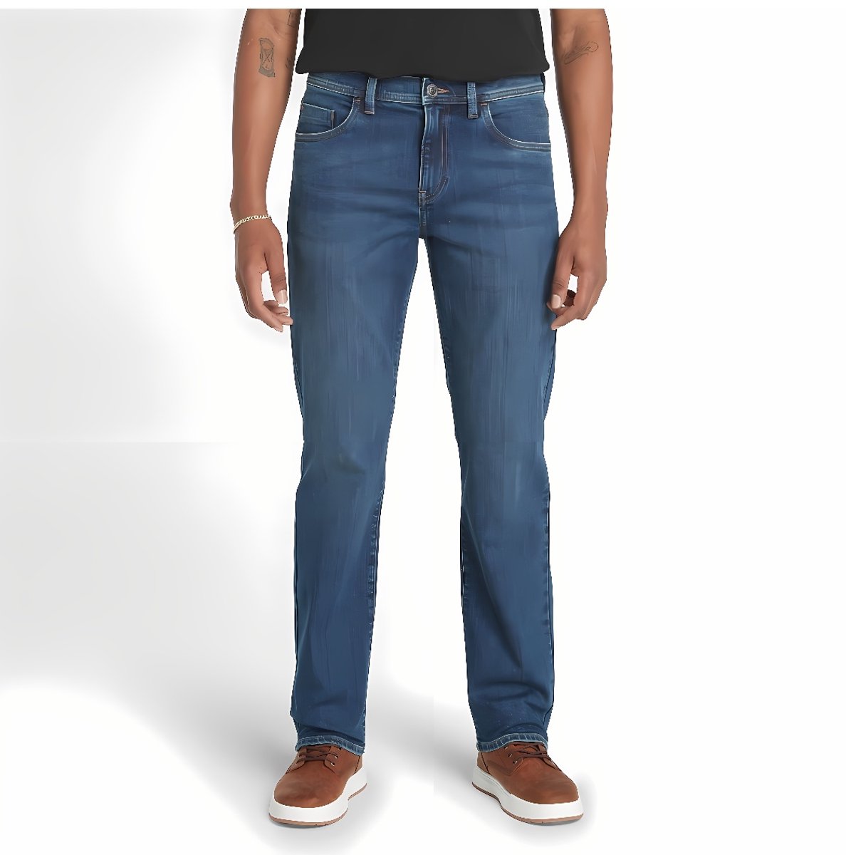 Timberland stretchdenim broek recht model 0A2BU8 Slate -W34-L34 Blauw