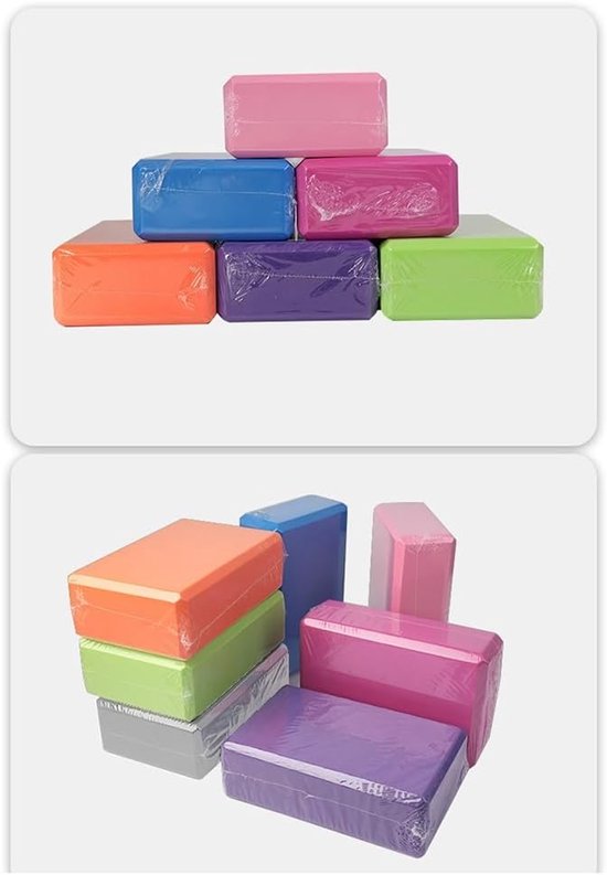 Yogablokken Set - Stevige Steunen - Oefeningen Verbeteren - Antislip Oppervlak - 28 x 20 x 24 cm - Groen — afbeelding 4