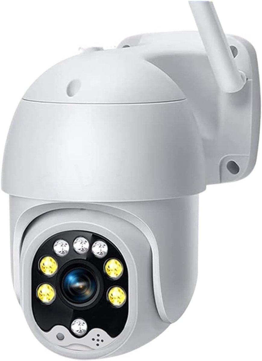 Beveiligingscamera Buiten - IP Camera Wifi - Huis Beveiligen - Automatische Tracking - 2MP 1080P - Wit