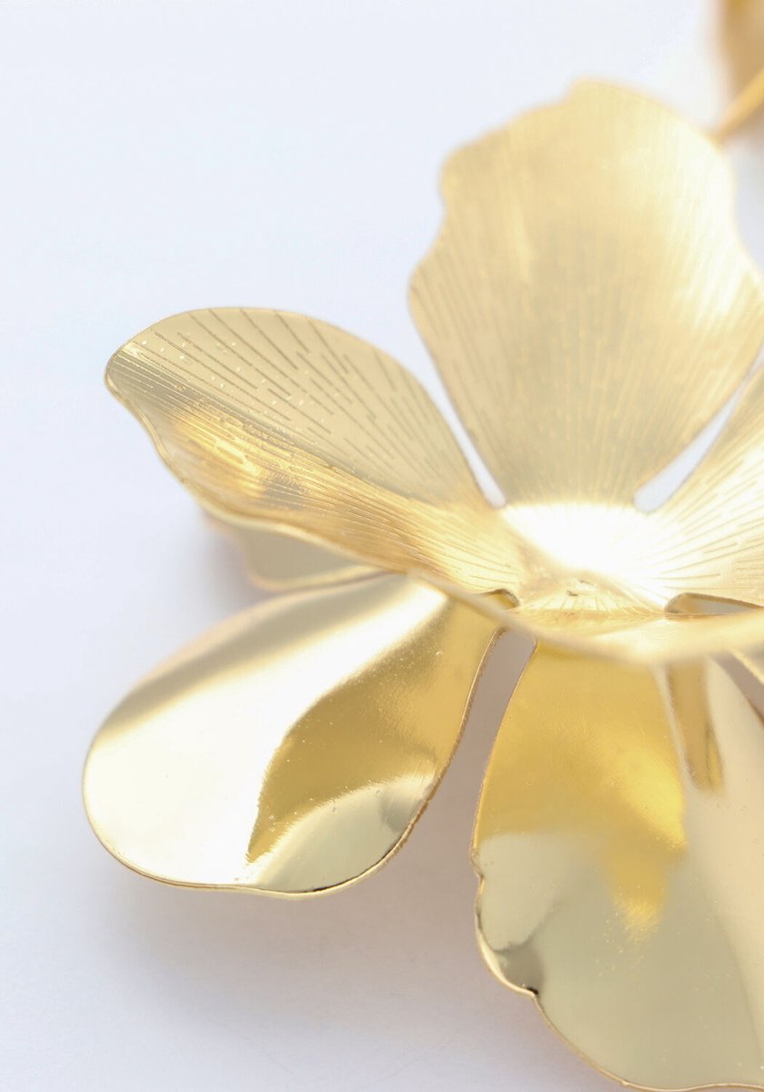 Notre-V Big Flowers Sieraden Dames - Goudkleurig - Maat ONESIZE