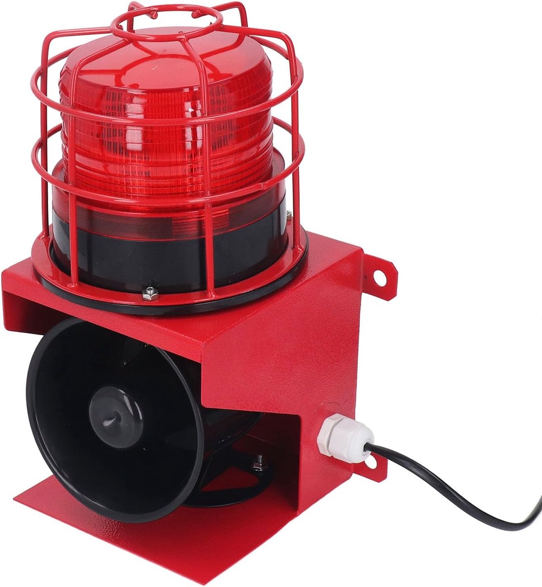Industriële Alarm Sirene - Geluidsignaal - Veiligheid Waarschuwing - IP65 Waterdicht - 115 dB - Grijs