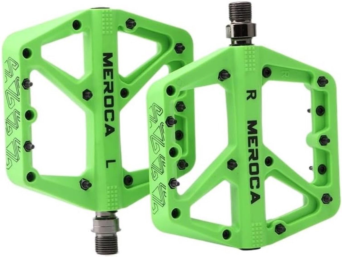 Fiets pedalen - Nylon pedalen - Fietsen - Verzegeld lager - 14 mm schroefdraad - Groen