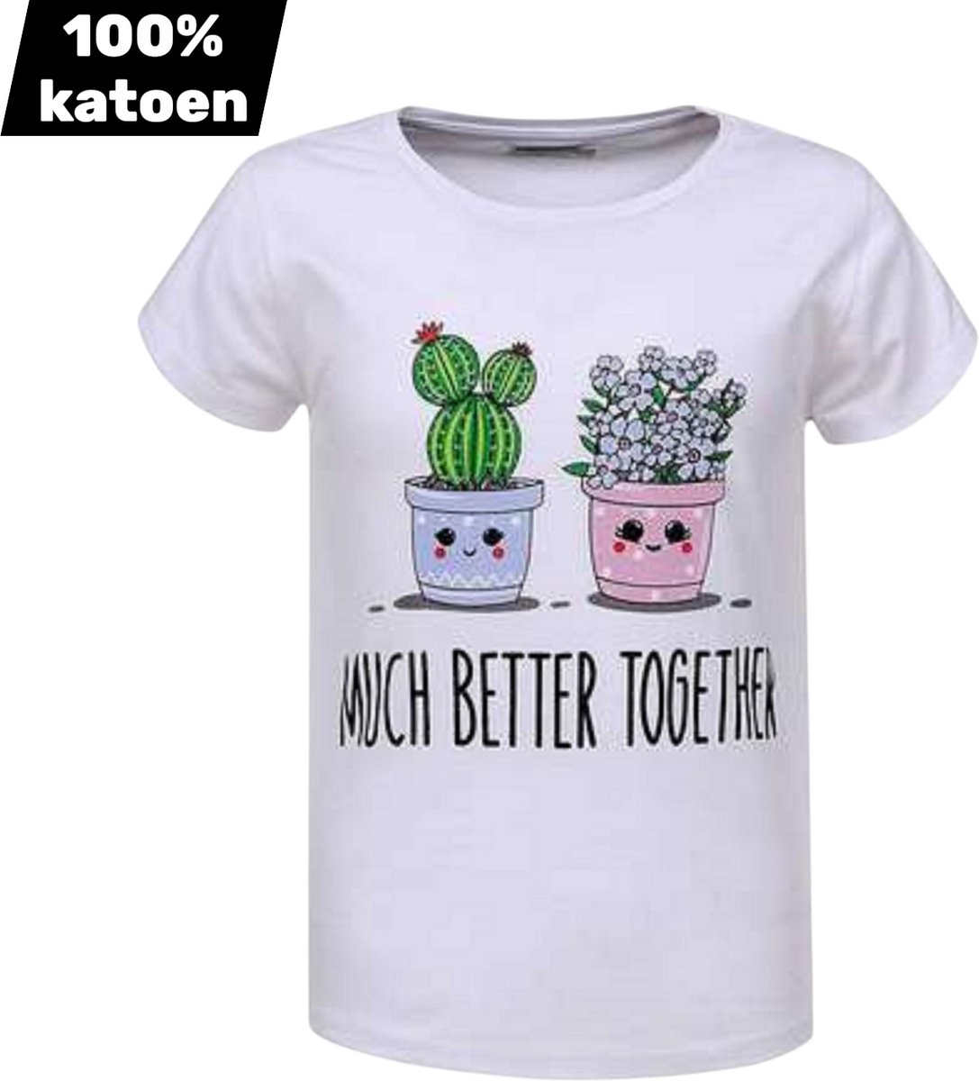 T-shirt 100% katoen much better together wit 152