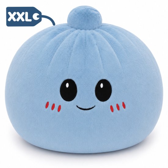 Topknuffels® Dumpling Blauw Kawaii Pluche Knuffel XXL 100 cm - Extra Grote Speelgoed Knuffels voor Kinderen - Tiktok Plush Toy - Kawaii Kussen - Dumplings