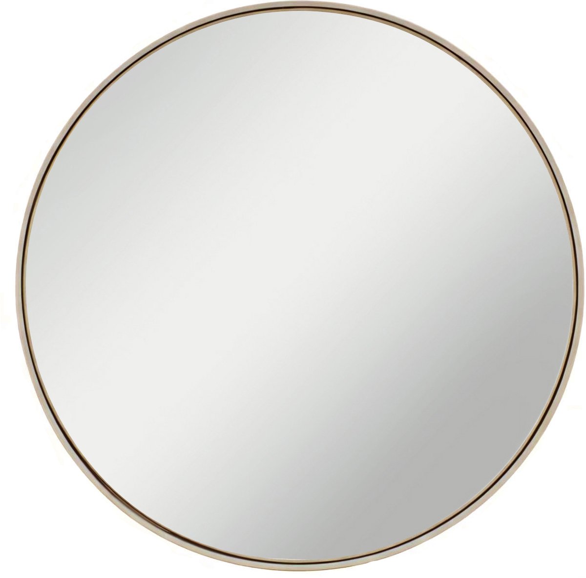 Housevitamin Ronde Wandspiegel Ø80 cm – Uniek Taupe Metalen Frame – Moderne Design Spiegel – Badkamerspiegel – Wandspiegel voor Hal, Woonkamer & Slaapkamer