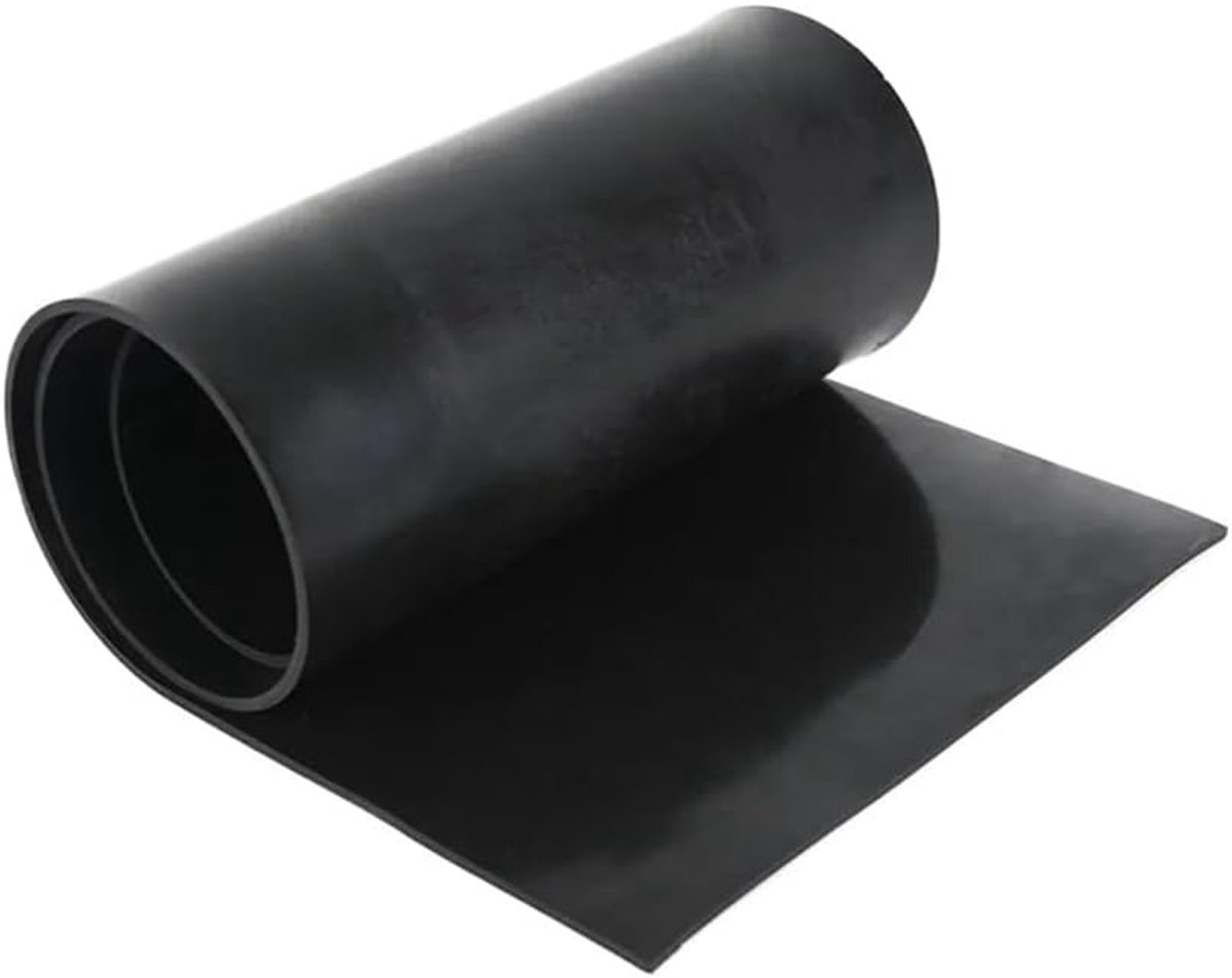 Fluorplaat Rubberplaat - Fpm Viton Plaat - Industriële Toepassingen - Olie Warmte Corrosiebestendig - 200x200x1mm - Zwart