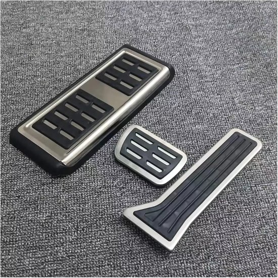 Auto Pedaalhoezen - Antislip Voetpedaal - Verbeterde Grip - Roestvrij Staal - 200 g - Zilver Zwart — afbeelding 4