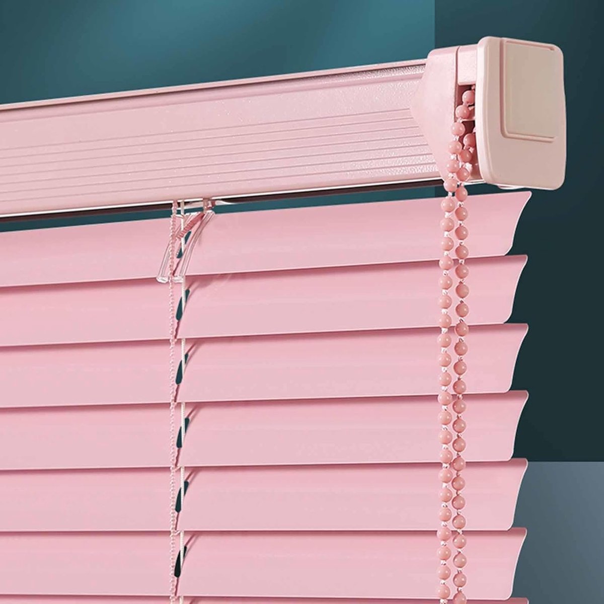 Aluminium Jaloezieën - Horizontale Raambekleding - Privacy Creëren - Eenvoudige Bediening - 105x100cm - Roze