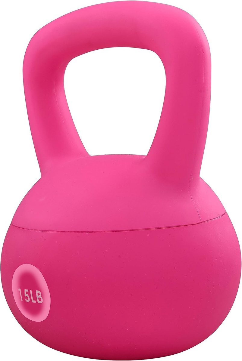 Zachte Kettlebells - Vinyl - Shock-proof basis - Kleurgecodeerd - Voor Dames en Heren