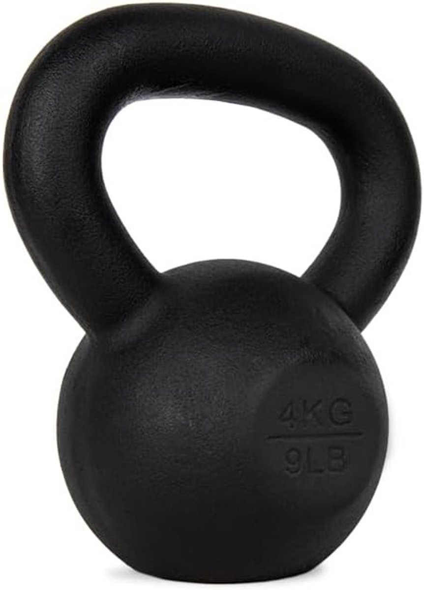 Kettlebell - Gietijzer - Ergonomische handgreep - Stabiele bodem - Voor Thuis en Sportschool