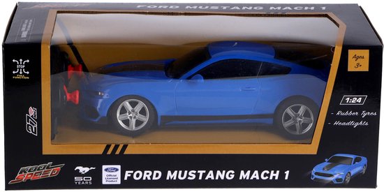 Radiografisch bestuurbare auto - Ford 124 Mustang Mach 1 - blauw