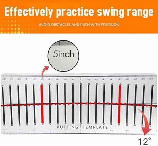 Golf Putter Mat - Putting Green - Golf Training - Putter Stabiliteit - 30 x 5 x 5 cm - Wit van GOLF — afbeelding 5