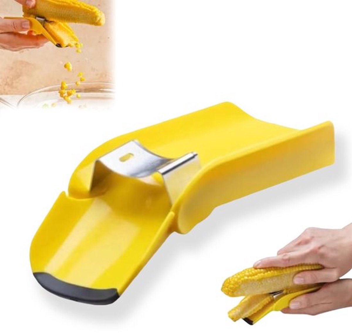 Ergonomische corn cob separator voor maïskolven pelling