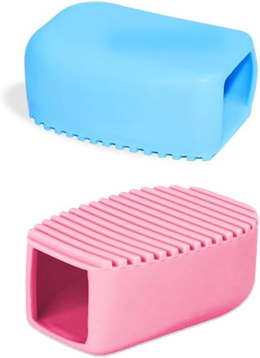 Mini Washboard Handwas Bord Vlekken Verwijderen Zacht Flexibel Siliconen 2 Stuks Blauw Roze