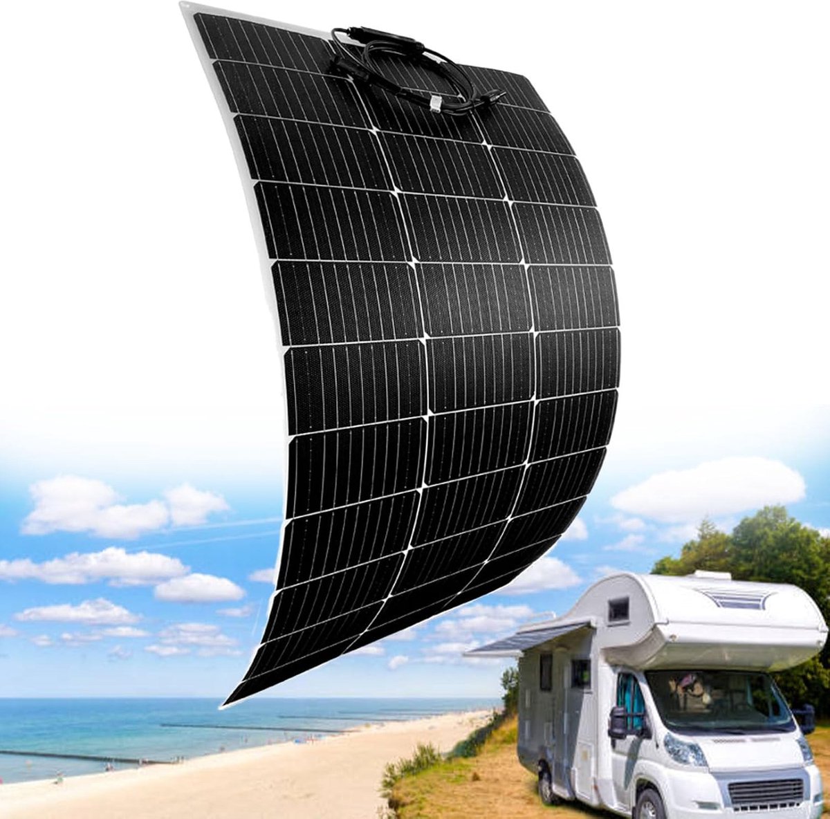 Zonnepaneel Kit - Off-Grid Systeem - Energie Opwekken - Flexibel Lichtgewicht - 520W - Zwart