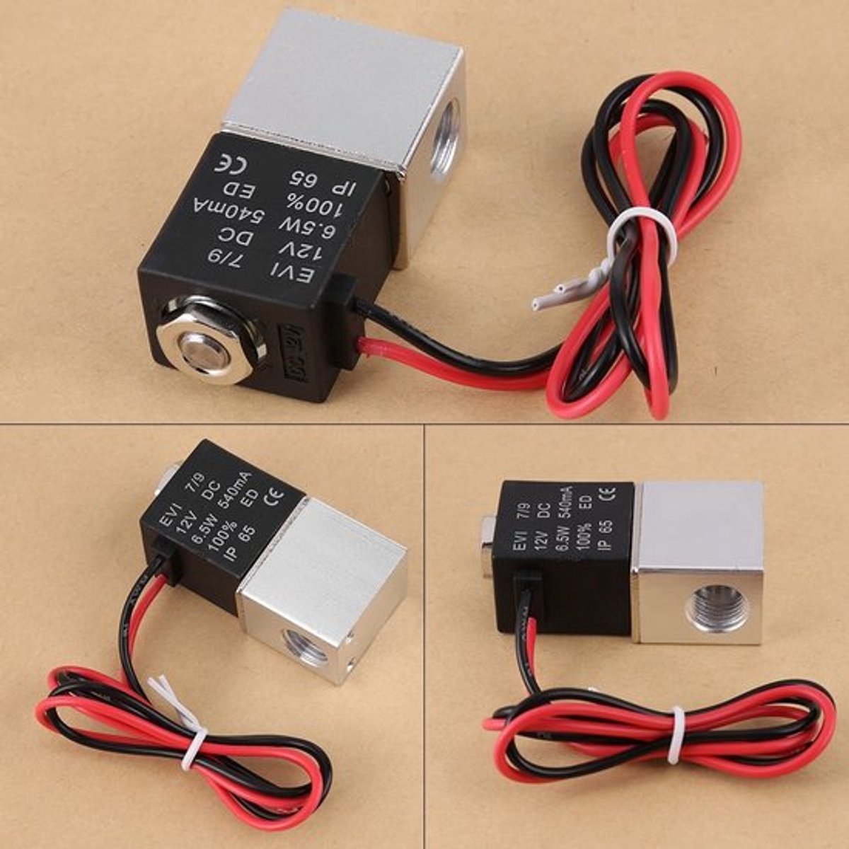 Store_7 - Solenoid Ventiel - Pneumatische Valve - 2-Weg Normaal Gesloten - 12V DC