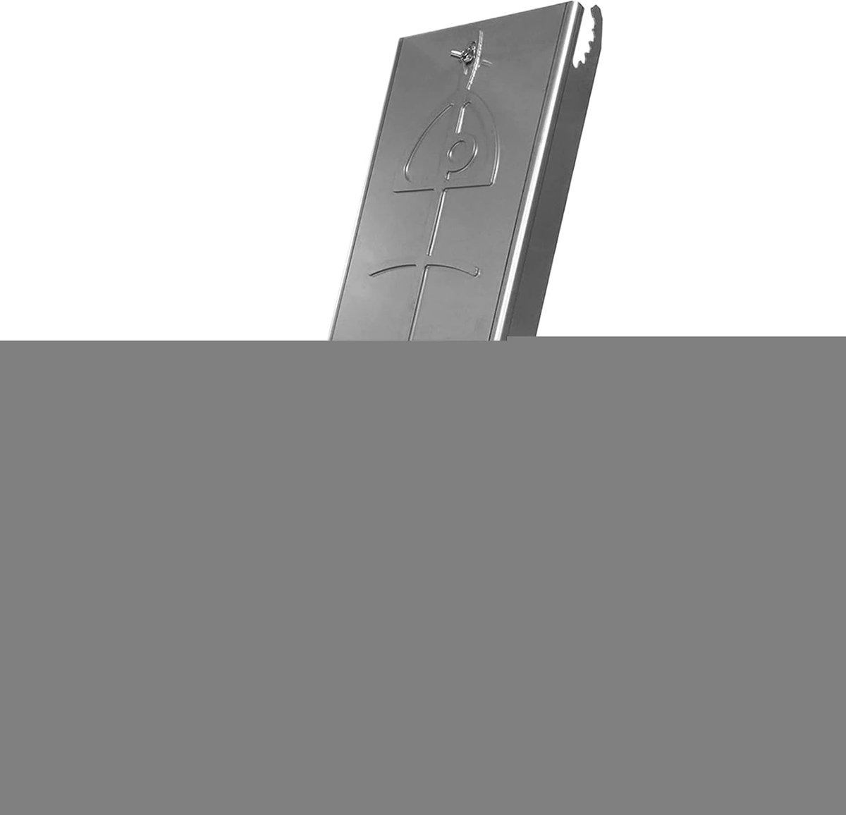 Zalm Houder Grill Plank Buiten Koken Omkeerbaar 180 Graden 626 x 187 x 52 cm Zilver