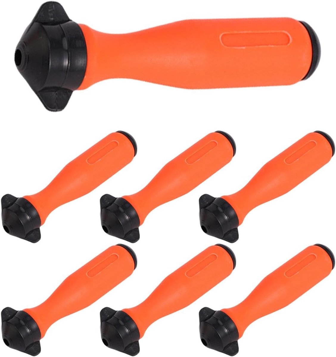 Kettingzaag Vijlhandvat - Ronde Vijlen - Onderhoud & Reparatie - Comfortabele Anti-slip Grip - 8 Stuks - Zwart