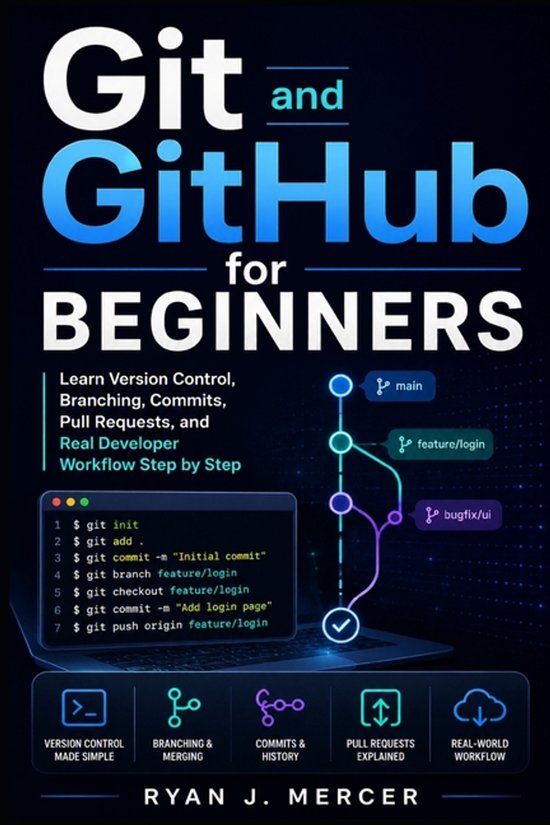 Computer Programming Made Easy- Git and GitHub for Beginners - cover