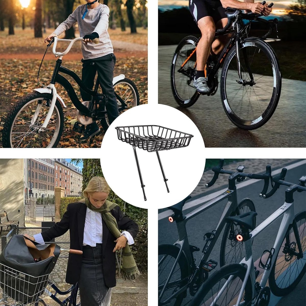 Fietsmand Voor - Voorrek Fiets - Spullen Vervoeren - Roestvrij Aluminium - 33x33x7.5 cm - Zilver