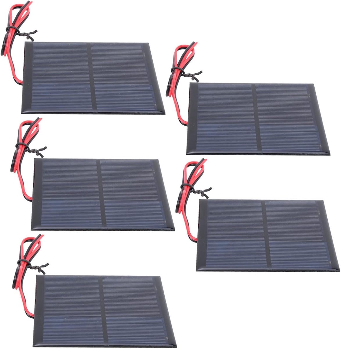 Mini Zonnepaneel - Power Board Module - Energie Onderzoek - Hoge Conversie Efficiëntie - 5 Stuks - Zwart