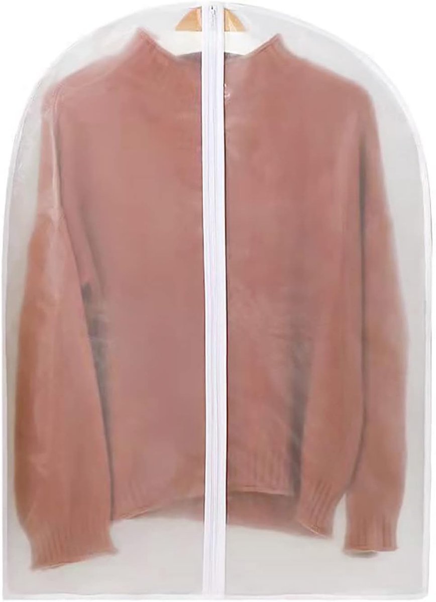 Kledinghoezen Set - Opberghoezen - Kleding Beschermen - Ademend Materiaal - 6 Stuks - Transparant Wit