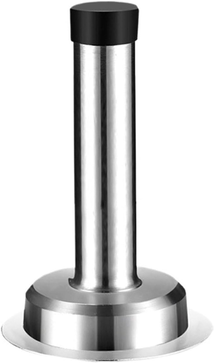 Deurstopper - Deurvanger - Bescherming muur - Roestvrij staal - 120 mm - Zilver