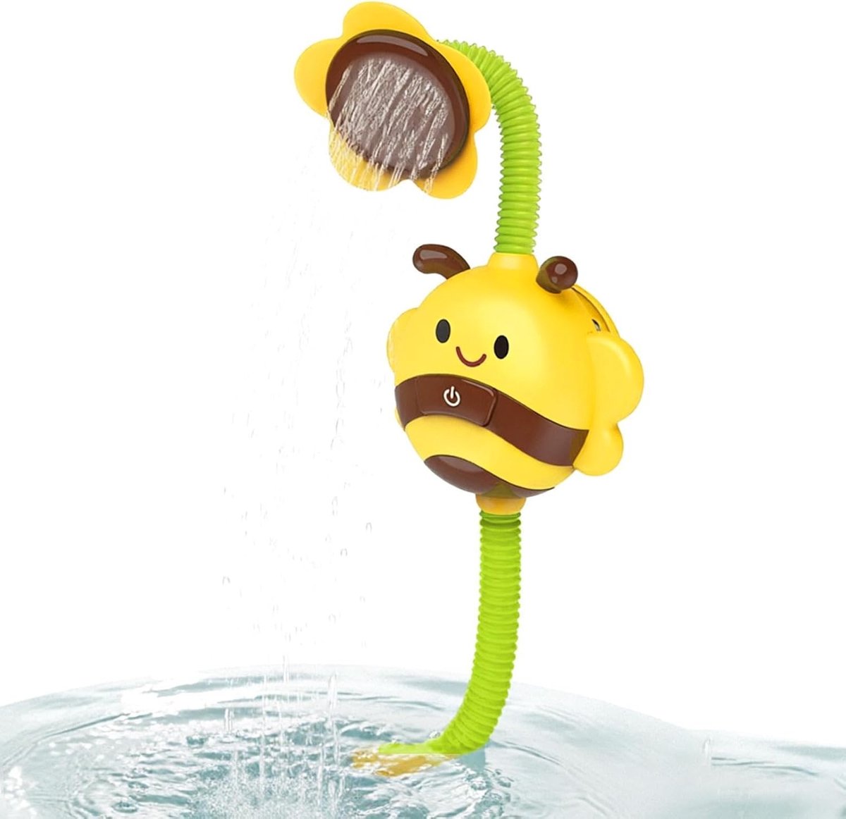 Badeend Douchekop - Bad Speelgoed - Kinderen Vermaken - Sterke Zuignap - 19.5 x 11.5 x 18 cm - Geel