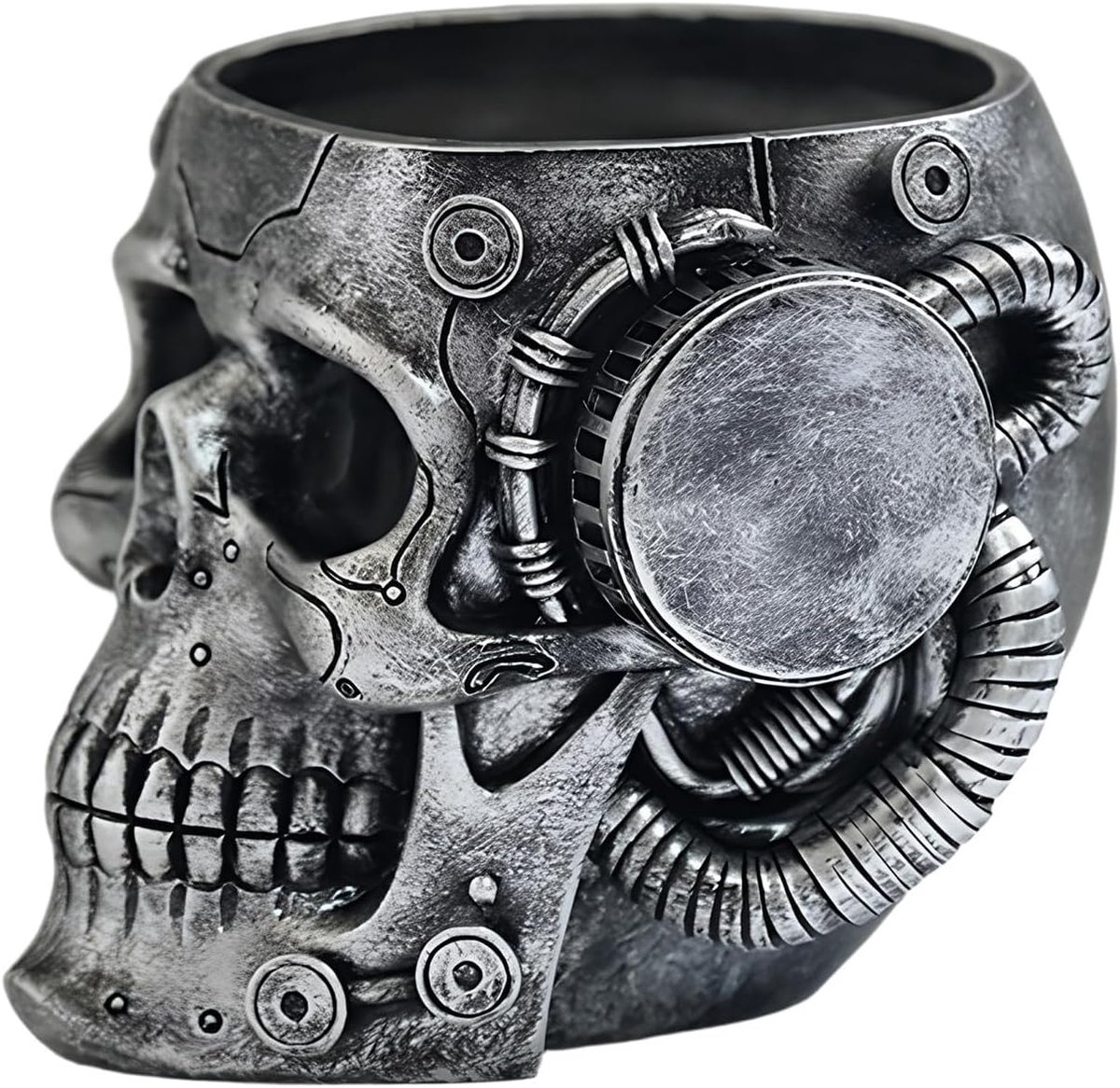 Doodshoofd Pot - Skelet Bloempot - Decoratief Gebruik - Duurzaam Composiet - 16 x 16 x 16 cm - Zwart