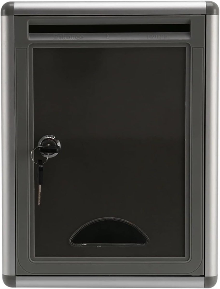 Brievenbus Muurbevestiging - Postbak Aluminium - Veilig Post Ontvangen - Robuuste Constructie - 21.5 x 10.5 x 28.5 cm - Zilver
