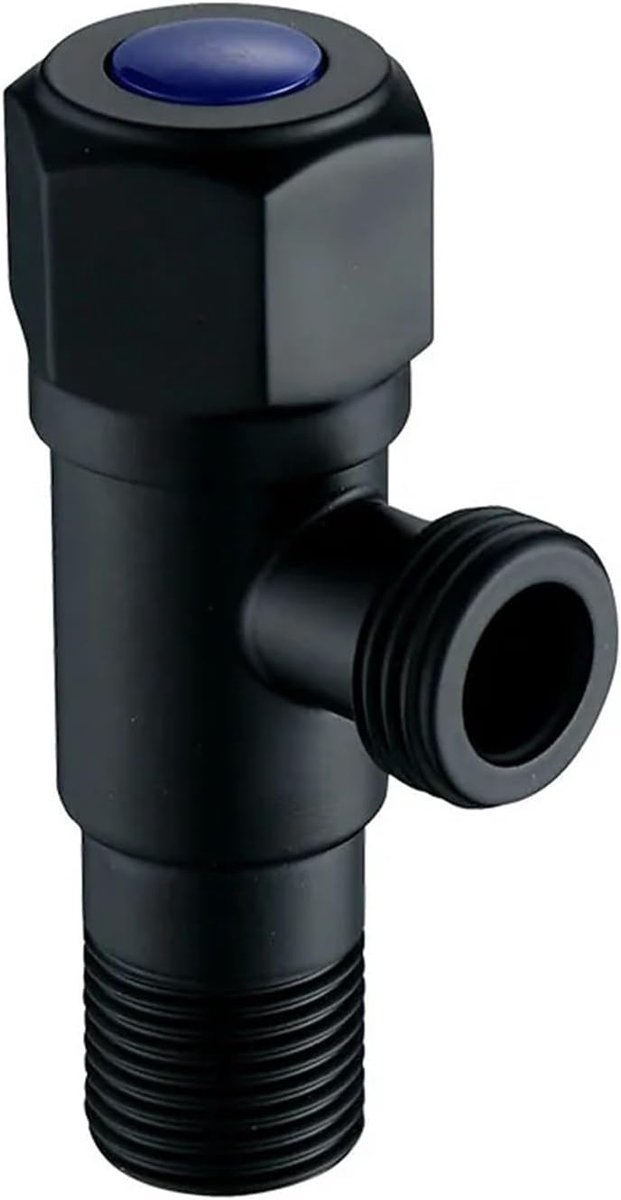 Kraan Klep - Stopkraan Toevoer - Water Afsluiten - Roestvrij Staal - G1/2 - Rood/Blauw