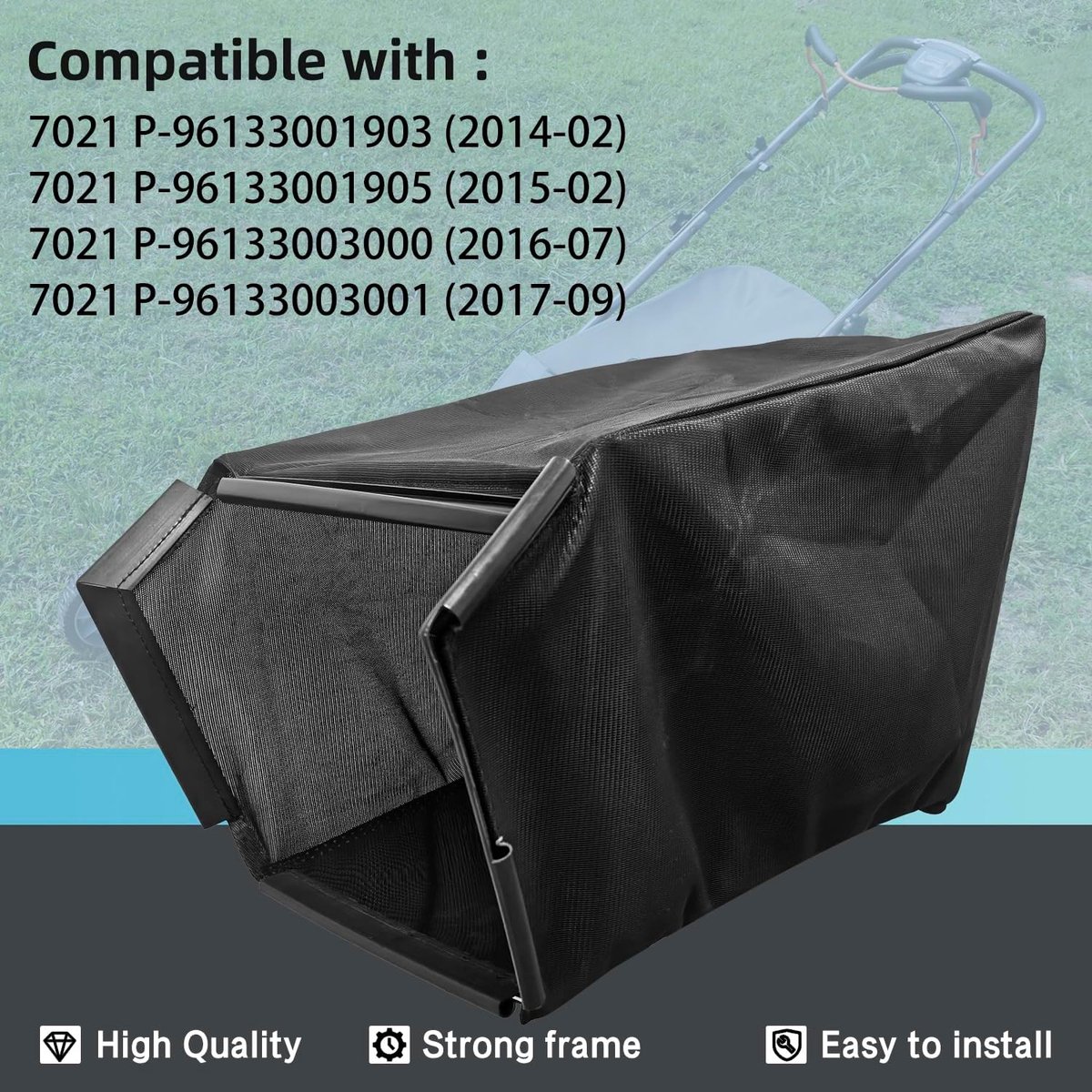 Graszak Grasmaaier - Opvangbak - Gazon Onderhoud - Specifiek Onderdeel - 34 x 29 x 11 cm - Zwart