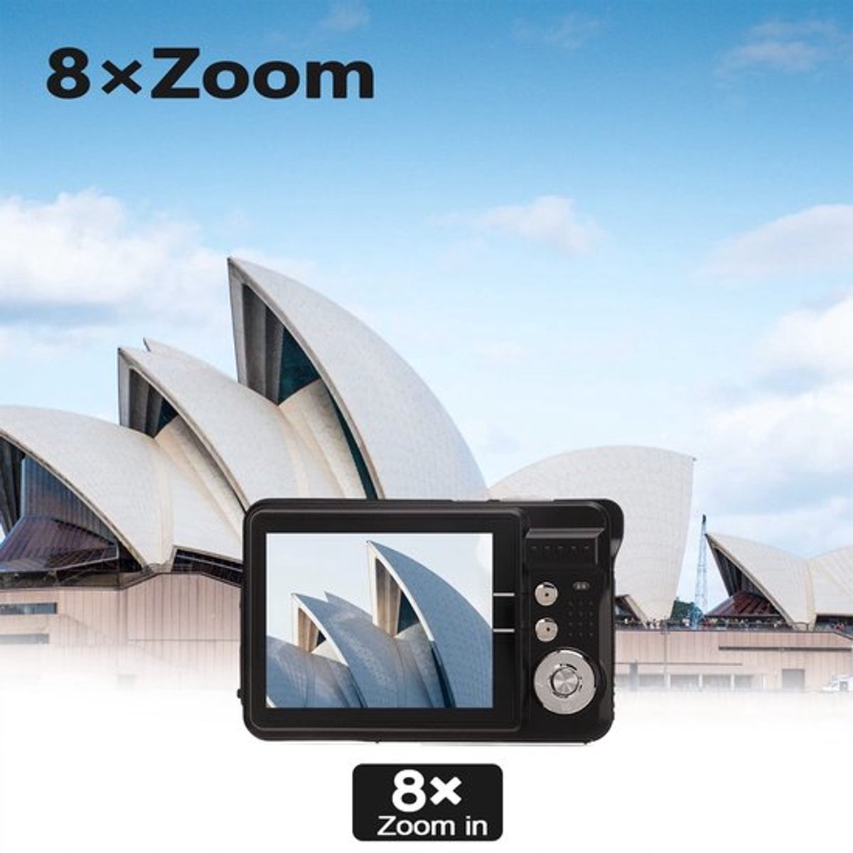 Store_9 - Digitale Camera - 4K Vlogcamera - Compact en Draagbaar - Zwart - 48