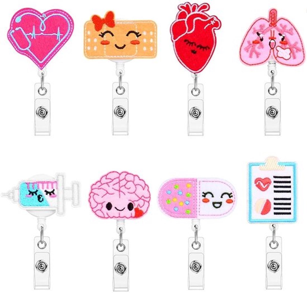 Vt products - Kaartclip - ID-kaarthouder - Uittrekbaar en schattige motieven