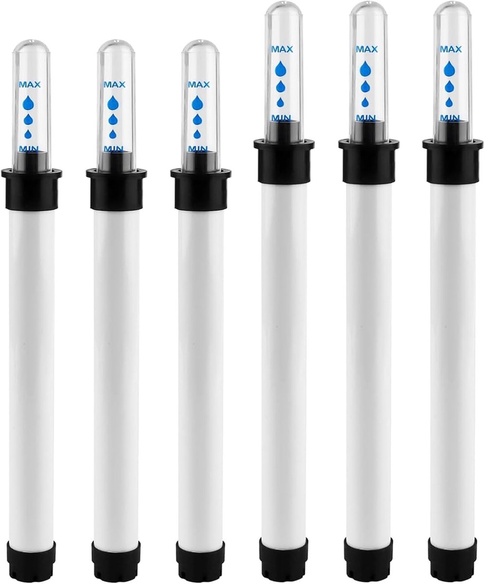 Praktische Waterniveau Indicatoren voor Binnenplanten - Set van 6, Ideaal voor Potplanten en Tuinieren, Plastic Watergeefmeter