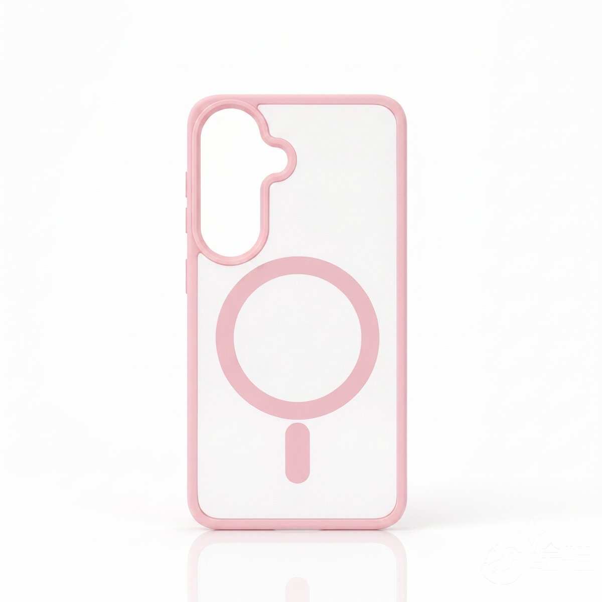 Hoesje Geschikt voor Samsung Galaxy A27 - Roze - Casemania Magnetisch Bumper Back Cover Geschikt voor MagSafe - Zachte TPU Rand en Krasbestendige Transparante Achterkant Back Cover
